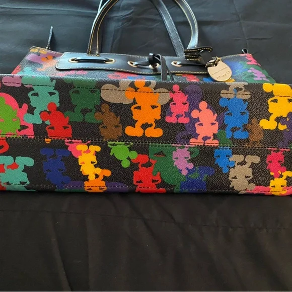 ADORABLE Dooney & Bourke Multicolor Mickey Mouse Tote - Picture 4 of 14